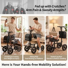 Flybrother All Terrain Knee Scooter for Adults Foldable Knee Scooter