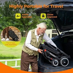 32lbs Lightweight Foldable Electric Wheelchair Adults Seniors 500W 11~22Miles US