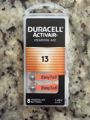 Duracell Activair Hearing Aid Batt. Zinc-Air 1.45V -10 Pack- 80 Count Exp 08/29