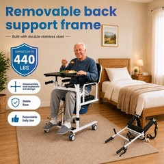 440Lb Patient Lift Transfer Chair，6 in 1 Hydraulic Patient Lift Nursing Chair