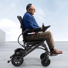 Intelligent Lightweight Foldable Electric Power Wheelchair 330lb All Terrain FDA