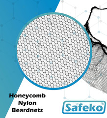 Disposable Honeycomb Nylon Beard Nets | Breathable, Durable | 100 Count [BLACK |