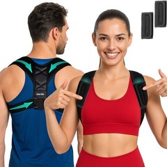 SOUVITA Posture Corrector for Women & Men – Fully Universal Size, Black