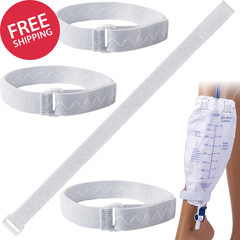 4 Pcs Catheter Leg Bag Straps, Anti-Slip Urinary Drainage Bag Straps with Adjust