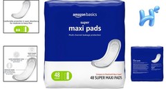 Dri-Fit Maxi Pads for Women – 48 Count, Super Absorbency, Odor Guard Technology