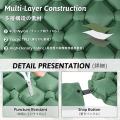 Inflatable Seat Cushion Ultralight, Compact Air Pad with Storage Bag Travel