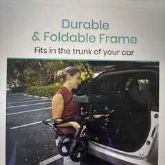 Vive Health Knee Walker-SKU MOB1007SLV-Black Foldable and Adjustable-NIB