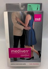 New Mediven Comfort Compression Socks Calf Petite 20-30 Size II Chocolate 46292