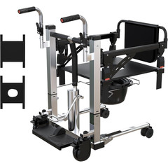Ultra Light Folding Wheelchair for Seniors 16in Wide, Flip Armrests & Footrests