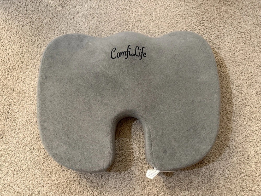 Comfilife CL-101A Coccyx Orthopedic Memory Foam Cushion Seat – Gray