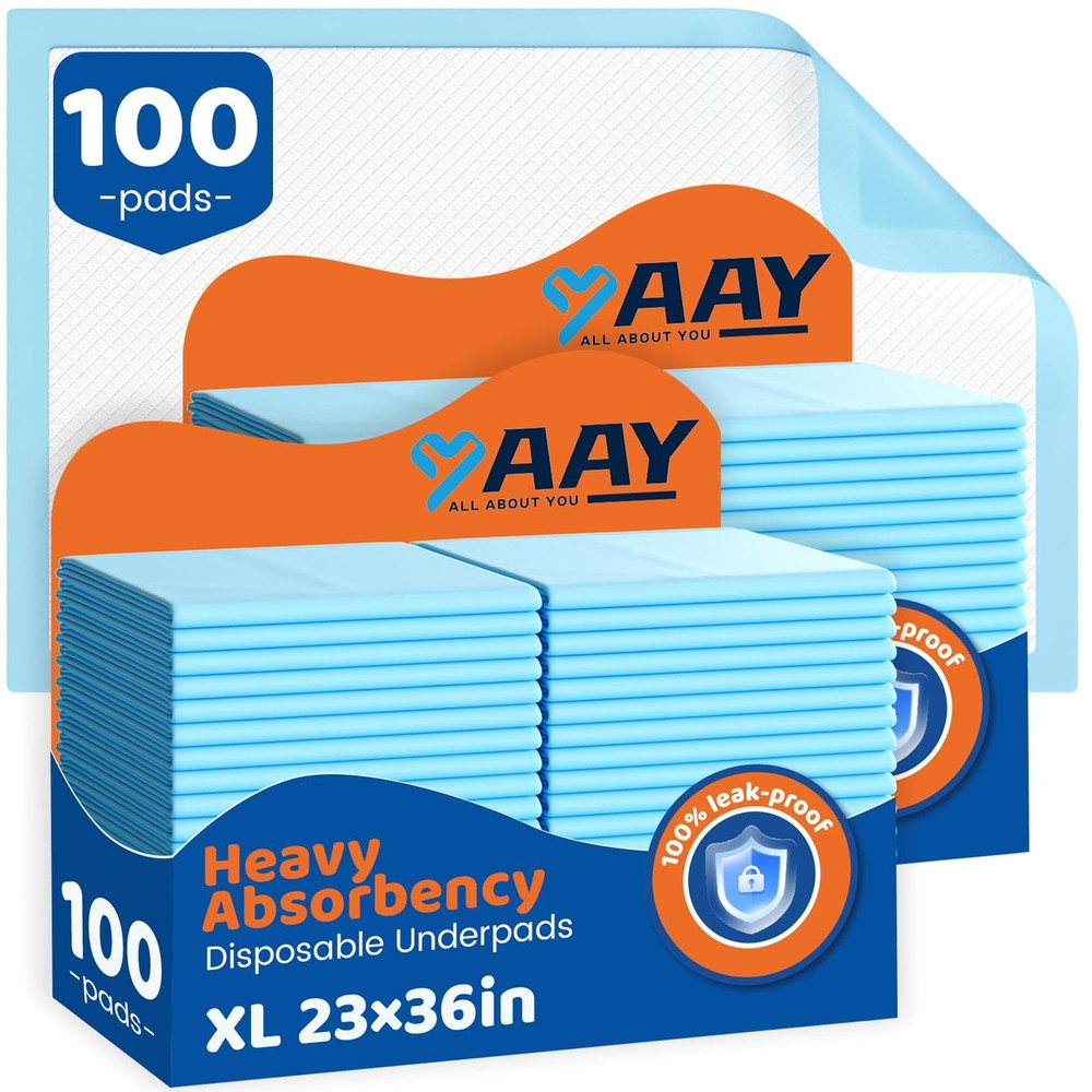 100 Count Disposable Bed Pads 23 x36 Premium Adults Incontinence Chucks