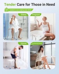Space-Saving Triangular Shower Chair – Adjustable & Non-Slip for 400 lbs Safety