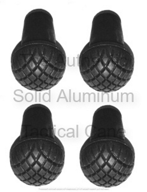 Pack of 4 Cross Hatched Rubber Tips For The Solid Aluminum Walking Cane 5/8 Inch