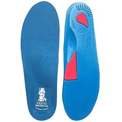 Vasyli Custom Full Length Insoles Blue Large Heel Grid Reduces Slippage Medium