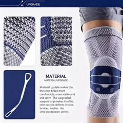 3D Knit Knee Compression Sleeve Silicone Gel Pad for Sports Joint Pain Relief