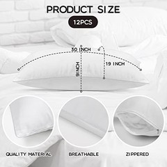 Pcs Queen Size Pillows for Sleeping Standard Size Inserts 30 x 20 Inches 12