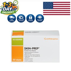 Natural Skin-Prep Protective Wipes – 50 Sterile Adhesive Skin Care Solutions