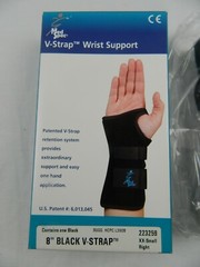 MED SPEC 223259 WRIST 8″ V-STRAP XX-SMALL RIGHT BLACK