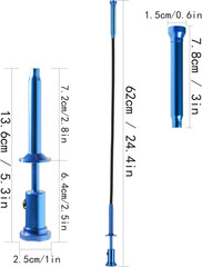 24.4In Claw Grabber Tool,Hose Reacher Pickup with LED Light,4 Claw Picking Tool