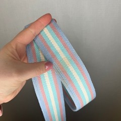 DeRoyal Industries Universal Gait Belt Pastel Striped Cotton Webbing 57.5 Inch