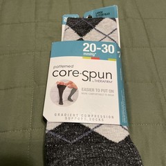 Therafirm Core-Spun Gradient Compression Socks Knee High Medium 20-30mmhg Slate