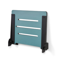 Seachrome 18 In. Silhouette Slimline Folding Wall Mount Shower Bench Seat, Sea C