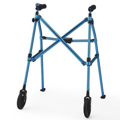 7LB Rollator Walker Foldable Rolling Walker 330LB Capacity for Senior Blue Grey