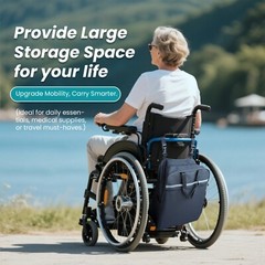 Wheelchair Accessories Bag-Waterproof,Double-Stitched,Machine Washable for Adult