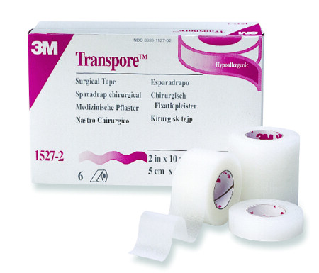 3M Transpore Medical Tape, Water Resistant Plastic 1 Inch X 10 Yards – Pack of 2