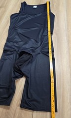 Underworks Compression Body Suit W/Rear Zipper Mens Sz Large, Black