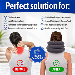 Cervical Traction Collar Inflatable Neck Support Brace Stretcher Device