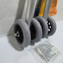 Bariatric Walker Replacement Wheels 5 In Dual Fixed Support Up to 650lbs Walker