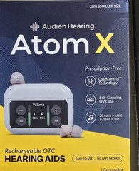 Audien Hearing ATOM X -Rechargeable OTC Hearing Aids