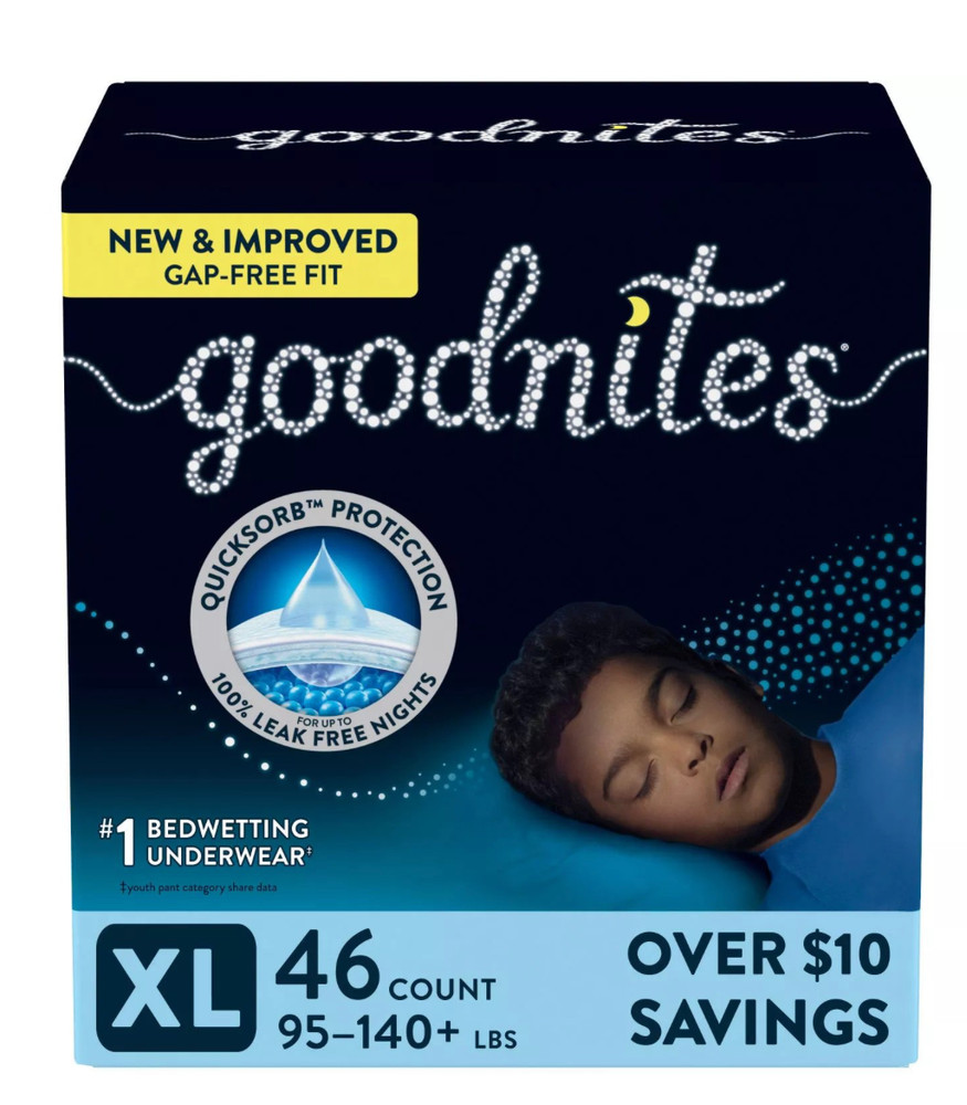 Goodnites Nighttime Bedwetting Underwear for Boys, XL (95 – 140+ lb.), 46ct