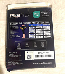 PhysFlex Compression Calf Sleeve Black, Breathable Targeted Compression, Size M