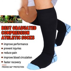 5 Pairs Knee High Compression Socks for Men & Women Running Athletic Pain Relief