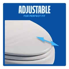 HIGHCRAFT Premium Round Toilet Seat with Slow-Close Design & Round, White