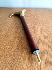 Solid Brass Mermaid Head Cane Handle with Secret Compartment ~ Mermaid Top Sect