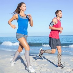 Compression Socks for Large-X-Large 032 Black/Grey/Black/Nude/White/Black
