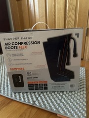 Sharper Image Air Compression Boots Flex Circulation Massager Portable Foldable