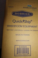 Bobrick Grab Bar Kit, 2 42″ Bars, 1 36″ Bar, 2 18″ Bars, 2 B6727 Coat Hook, New