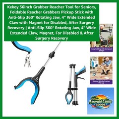 36-Inch Adjustable Grabber Tool for Seniors | Foldable, Lightweight & Magnetic