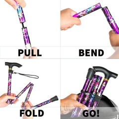 Adjustable Folding Walking Cane – Compact, Lightweight & Slip-Resistant Canes
