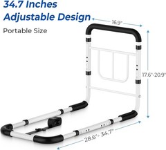 Bed Rails for Elderly Adults Adjustable Non-Slip Handle 380 LBS Load BM03-1