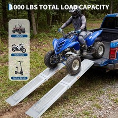 Steel Loading Ramps 76″ For UTV ATVs Motorcycles Mowers Trailers 1000lb Capacity