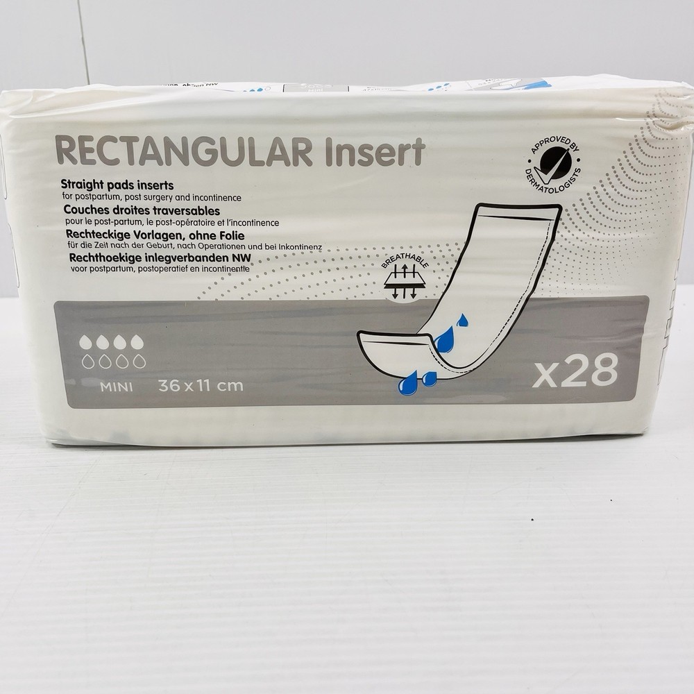 Ontex Rectangular Insert Pads Mini 36x11cm x28 Sealed EXP 03/2030
