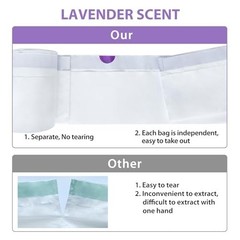 Commode Liners with Absorbent Pads 100 Count Lavender Scented Bedside Toilet