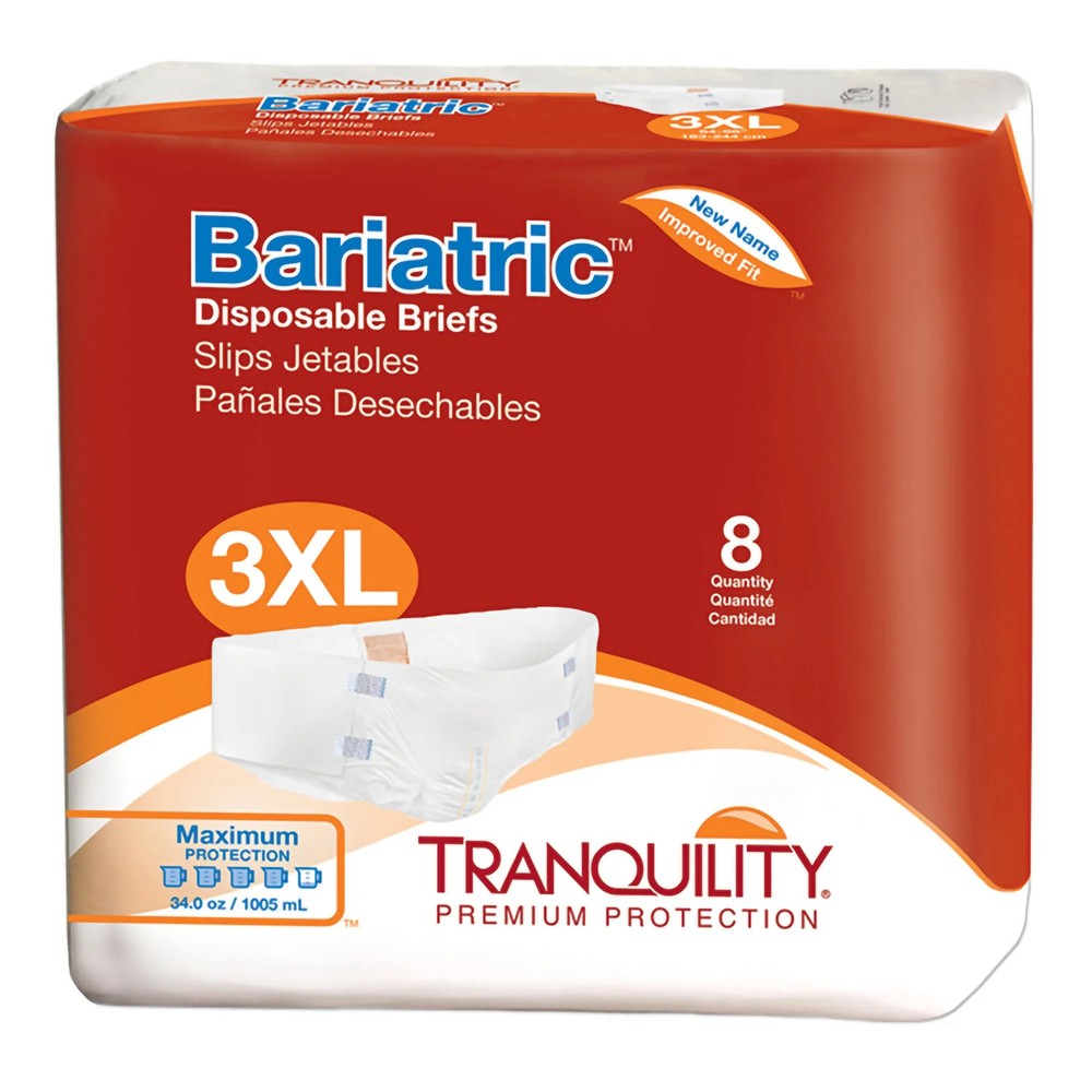 Tranquility® Bariatric Brief – 3X-Large, Heavy Absorbency
