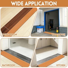 Threshold Ramps for Doorways, 39.37 X 3.15 X 0.39Inch Self-Adhesive Rubber Ra…