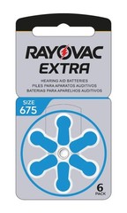 Rayovac Extra Advanced Size 675 MF PR44 Batteries 1.45V Zinc Air